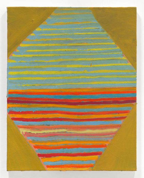 The Butcherbird Faces the Moon, 2021, oil and alkyd resin on linen. 24 x 18 in.