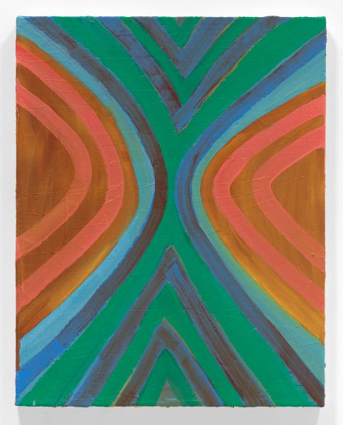 Pine Trees Singing Without Wind, 2022, oil and alkyd resin on linen. 24 x 19 in.