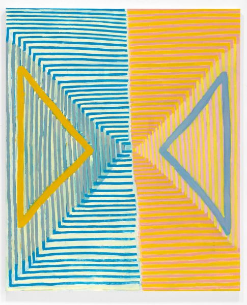 Travelers Among Mountains and Streams II, 2022, oil and alkyd resin on linen. 87 x 72 in.