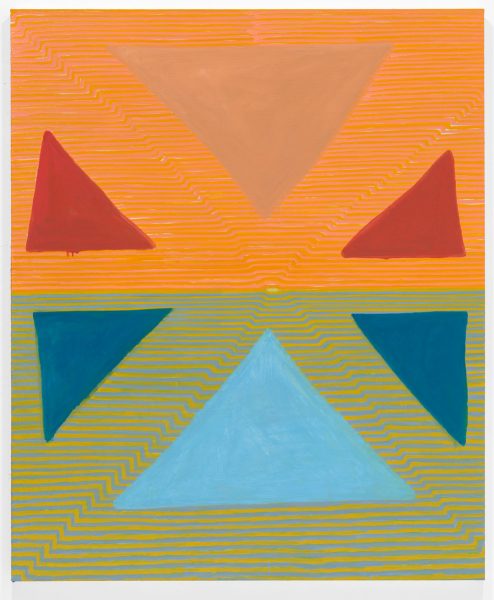 Travelers Among Mountains and Streams III, 2022, oil and alkyd resin on linen. 87 x 72 in.