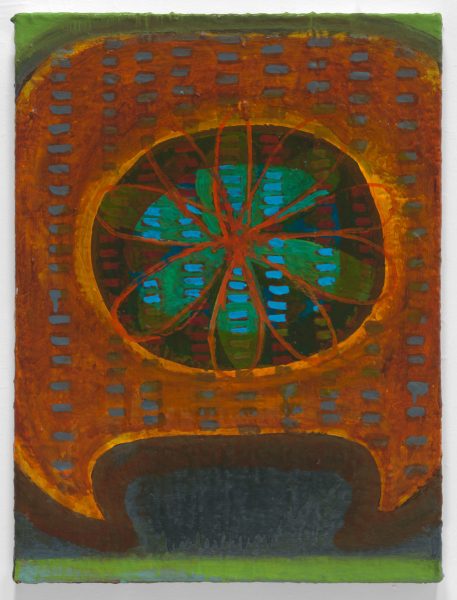 Uchiwa, 2025, oil and alkyd on linen, 24 x 18 inches