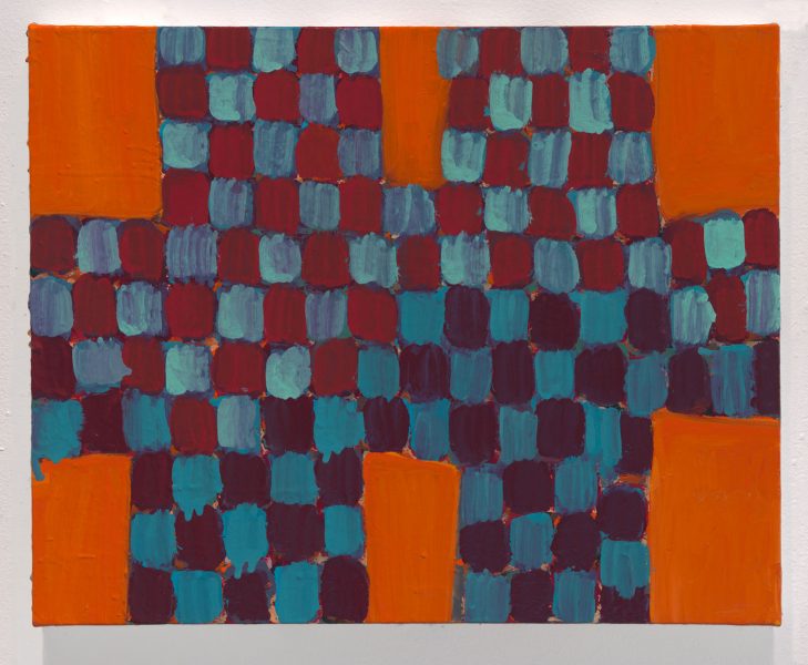 Tea with Alma Thomas #1 2016, oil and alkyd resin on linen. 18 x 24 in.