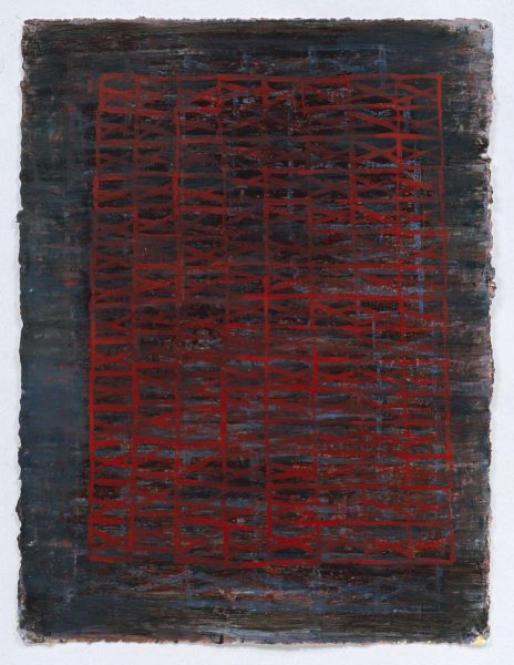 Elegy (for Yehuda Amichai), 2002, Kremer ink and shellac on Arches paper. 30 x 22 in.