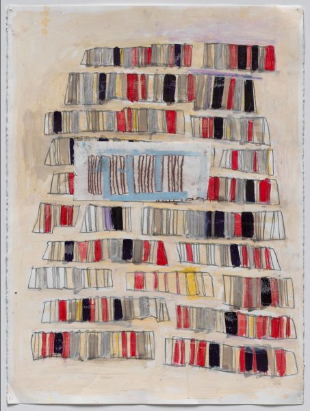 #17 (work on paper), 2013, egg tempera and mixed media on paper. 22 x 30 in.