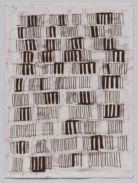 #19 (work on paper), 2013, sepia chalk on paper. 22 x 30 in.