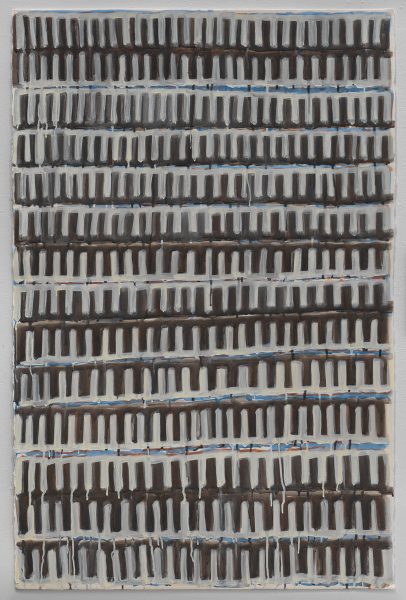 #20 (work on paper), 2013, sepia ink and egg tempera on HP paper. 26 x 40 in.